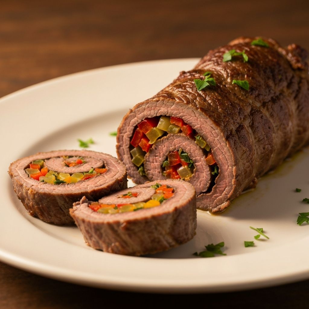 Ρολό Μοσχαριού με Λαχανικά